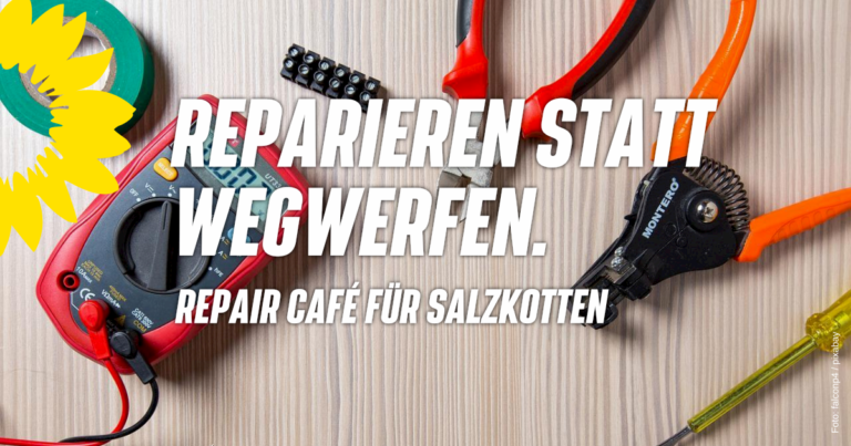 PRESSEMITTEILUNG: GRÜNE unterstützen Aufbau eines Repair Cafés