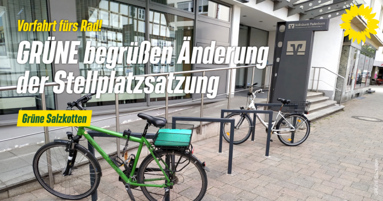 Pressemitteilung: GRÜNE begrüßen Änderung der Stellplatzsatzung