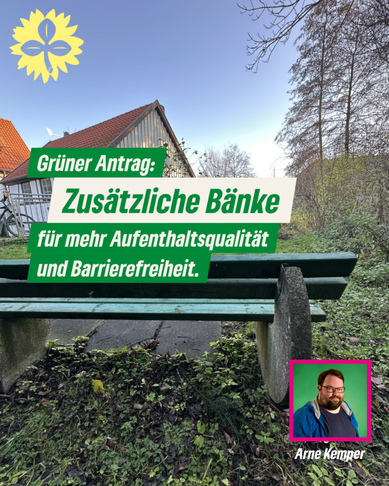 Grüne setzen sich für mehr Sitzbänke in Salzkotten ein 