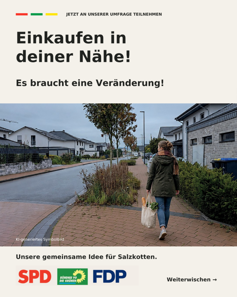 Gemeinsame Umfrage mit SPD & FDP